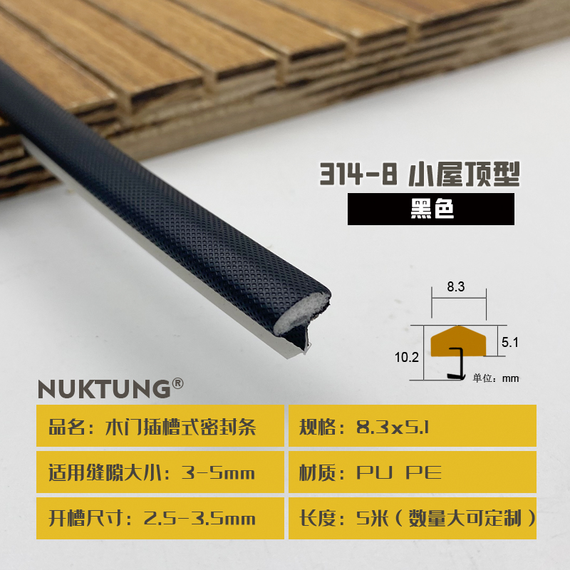 314-8 Small Roof Style - Black